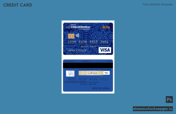 Cabo Verde Banco Interatlantico Bank BI Pay Visa-Karte – Beispielvorschau